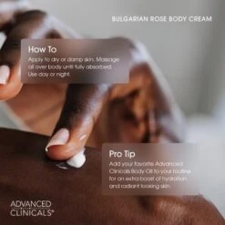 Advanced Clinicals Bulgarian Rose Body Cream - Anti-Aging Lotion With Vitamin E For Tightening, 16 Oz -Glow Up Beauty Store GUEST e9e5bd4c ab3e 4afc a136 7af28a21e2f2