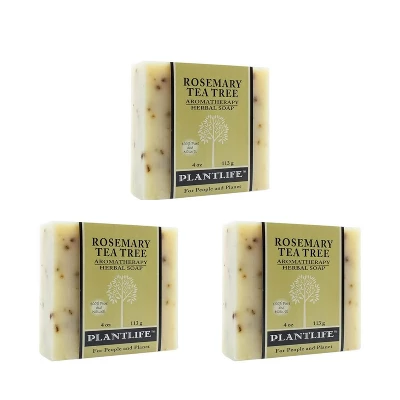 Plantlife Rosemary Tea Tree Bar Soap – Moisturizing, Soothing, Handcrafted, Plant-Based – Made In California, 4oz 5 Plantlife Rosemary Tea Tree Bar Soap – Moisturizing, Soothing, Handcrafted, Plant-Based – Made In California, 4oz - Image 3