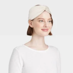 Suede Jersey Wide Headwrap -Universal Thread™ Ivory