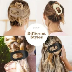 Aghana Digitals 4-Piece Large Flat Round Matte Claw Clips With Strong Grip, Comfortable Curved -Glow Up Beauty Store GUEST efa2db98 c518 4991 9fc2 c24a07cb6705