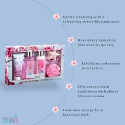 Freida And Joe Blue Cherry Blossom 5pc Bath & Body Collection Gift Box -Glow Up Beauty Store GUEST f202f351 7829 4f6e 99ce 490b0bc2c003