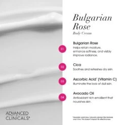 Advanced Clinicals Bulgarian Rose Body Cream - Anti-Aging Lotion With Vitamin E For Tightening, 16 Oz -Glow Up Beauty Store GUEST f4aa5042 2a65 4b86 b460 1df436349549