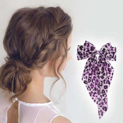 Unique Bargains Fashion Leopard Print Bow Ribbon Hair Clips Yellow Brown 1 Pc 3 Unique Bargains Fashion Leopard Print Bow Ribbon Hair Clips Yellow Brown 1 Pc