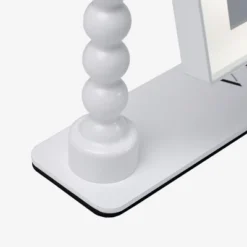 VANITII 12''x14'' Vanity Makeup Mirror With Lights Bluetooth Round Pillar Metal Tabletop White -Glow Up Beauty Store GUEST f71ccb63 dd17 4f7a abe3 3cfbf27daa6e