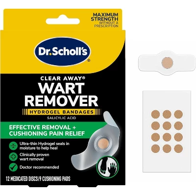 Dr. Scholls - Clear Away Wart Remover, Thin & Flexible Duragel, Cushions (9 Ct) & Medicated Discs (12 Ct) 11 Dr. Scholls - Clear Away Wart Remover, Thin & Flexible Duragel, Cushions (9 Ct) & Medicated Discs (12 Ct) - Image 9