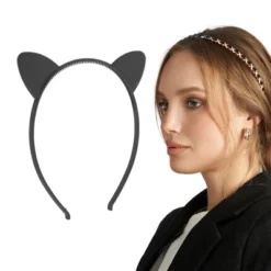 Unique Bargains Women's Cute Frosted Cat Headbands 1 Pc